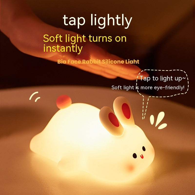 Cute LED Rabbit Night Light – Soft & Cozy Glow for Kids Bring warmth and comfort to any room with this adorable Rabbit LED Night Light. Made from soft silicone and featuring touch-control technology.