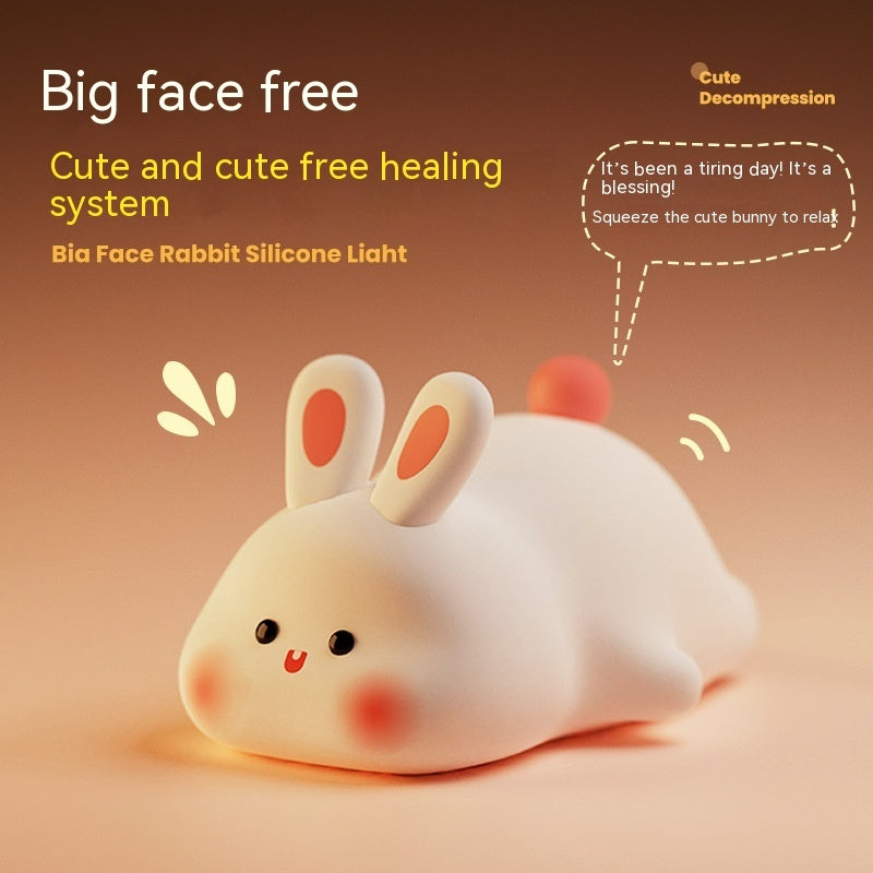 Cute LED Rabbit Night Light – Soft & Cozy Glow for Kids Bring warmth and comfort to any room with this adorable Rabbit LED Night Light. Made from soft silicone and featuring touch-control technology.