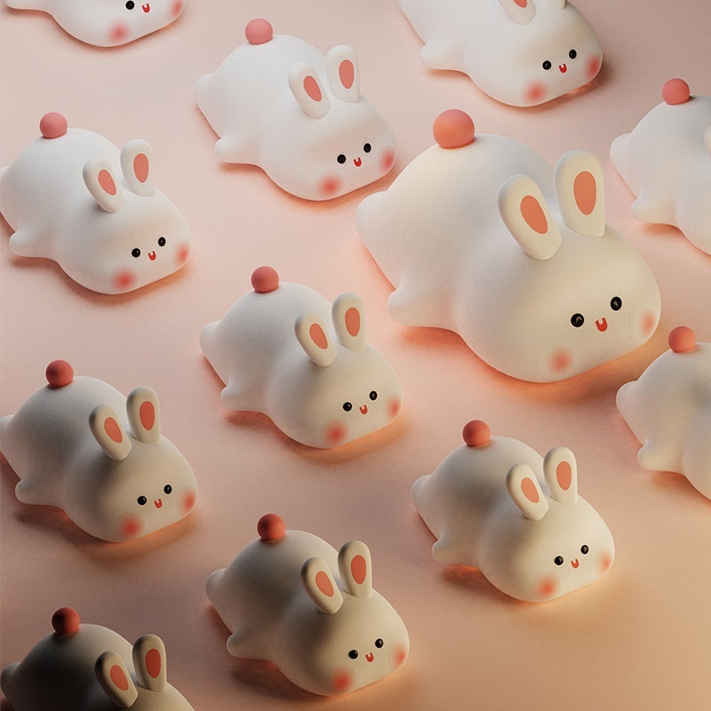 Cute LED Rabbit Night Light – Soft & Cozy Glow for Kids Bring warmth and comfort to any room with this adorable Rabbit LED Night Light. Made from soft silicone and featuring touch-control technology.
